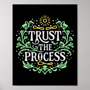 Póster Confía En El Proceso Salud Mental Inspiradora Para