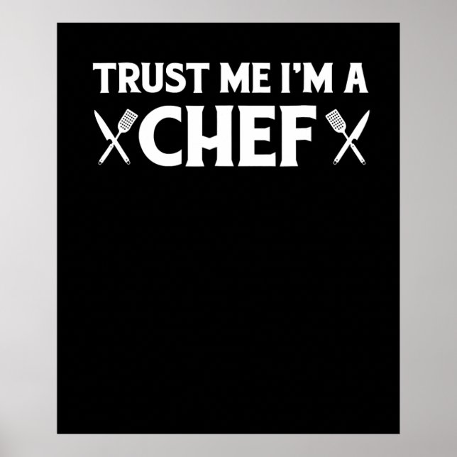 Póster Confía en mí como chef | citas de amor divertidas (Frente)