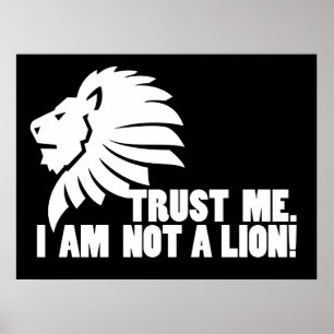 Póster Confía en mí. ¡No soy un león!