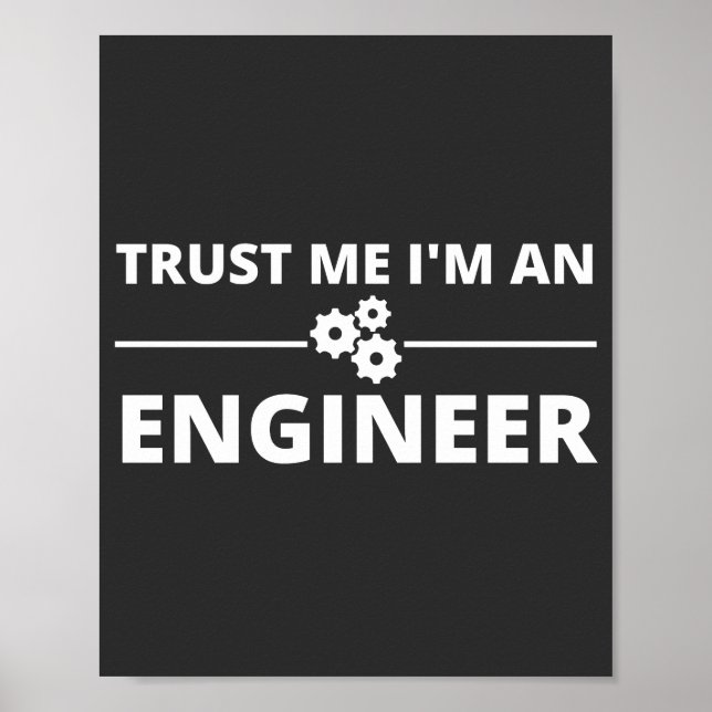 Póster Confía en mí, soy ingeniero (Frente)