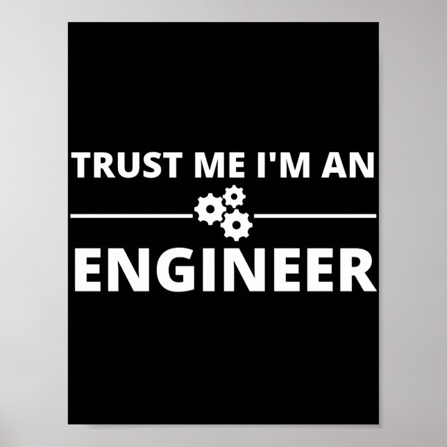 Póster Confía en mí, soy ingeniero (Frente)
