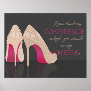 Póster Confianza en el Poster de tacones - Empoderando el