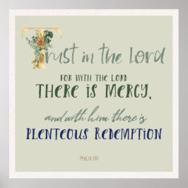 Póster Confianza en el Señor Salmo 130