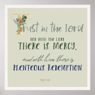 Póster Confianza en el Señor Salmo 130