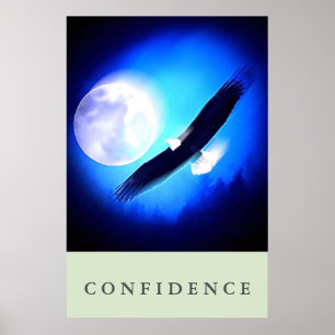 Póster Confianza motivacional de águila
