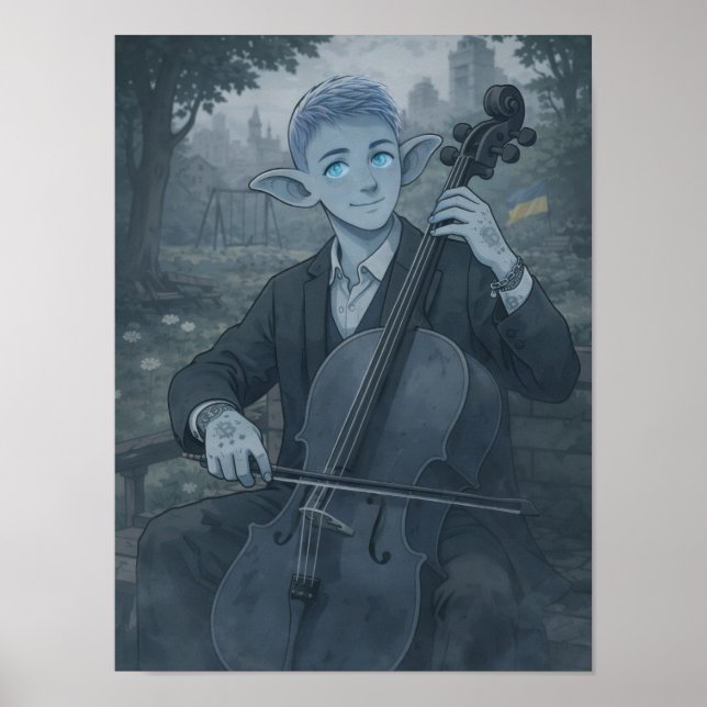 Póster Confianza / Violonchelista / Parque (Frente)