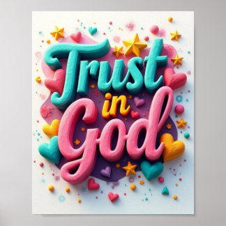 Póster Confiar en Dios