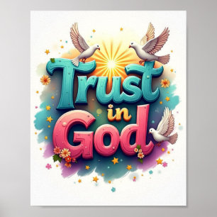 Póster Confiar en Dios