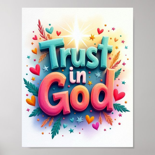 Póster Confiar en Dios (Frente)