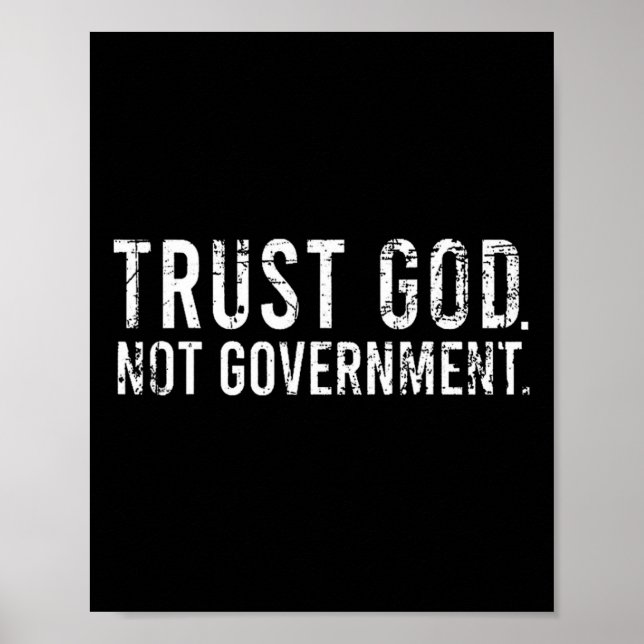 Póster Confiar en Dios no en el gobierno (Frente)