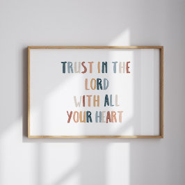 Póster Confiar en el poster de la Biblia lord kids