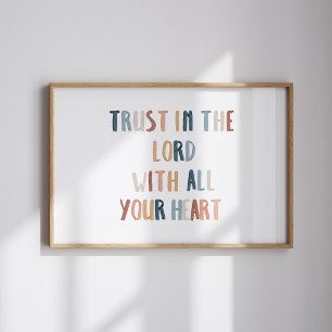 Póster Confiar en el poster de la Biblia lord kids