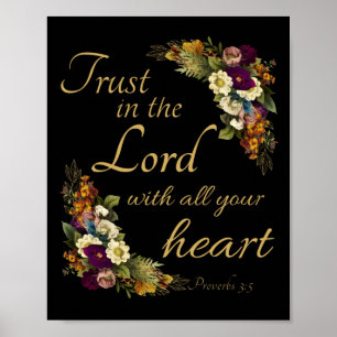 Póster Confiar en el SEÑOR con todo su corazón para las m
