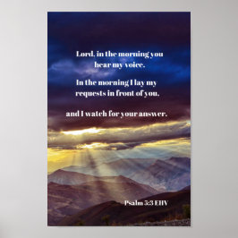 Póster Confiar en la Biblia de Dios Verse Salm 5
