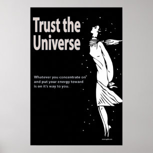 Póster Confíe en el poster del universo