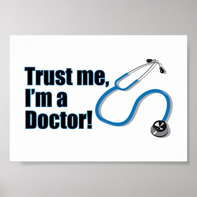 Póster Confíe en Mí Soy un Doctor (Frente)