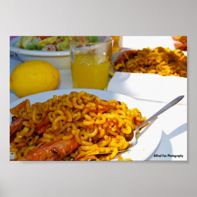 Póster Configuración de la cocina española (Frente)