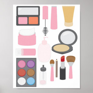 Póster Configuración de maquillaje