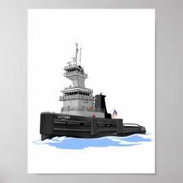 Póster Configuración original de Great Lakes tug Victory