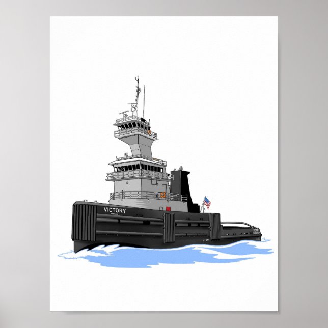 Póster Configuración original de Great Lakes tug Victory (Frente)