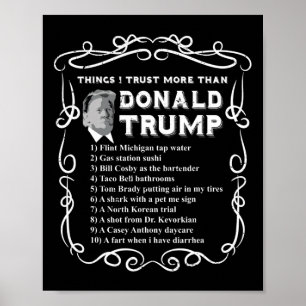 Póster Confío más que en Donald Trump contra el voto blan
