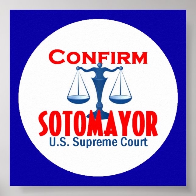 Póster Confirmar Poster de Sotomayor (Frente)