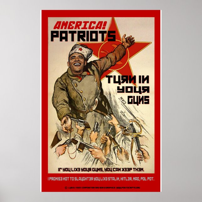 Póster Confiscación de armas - Segunda enmienda (Frente)