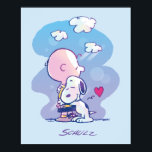 Póster Confort y seguridad | Charlie y Snoopy Hug<br><div class="desc">Echa un vistazo a este diseño super lindo de cacahuetes con Charlie Brown y Snoopy.</div>