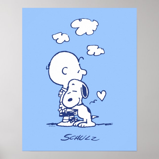 Póster Confort y seguridad | Charlie y Snoopy Hug (Frente)