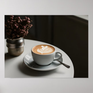 Póster Confort y simplicidad: Copa Latte cálida