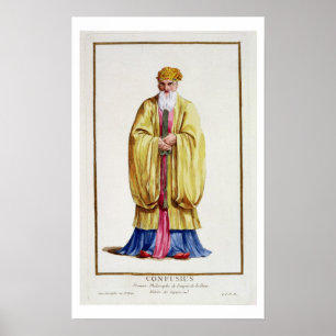 Póster Confucio (551-479 A.C.), de 'DES Estampes de
