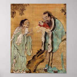 Póster Confucius presenting Buddha to Laozi