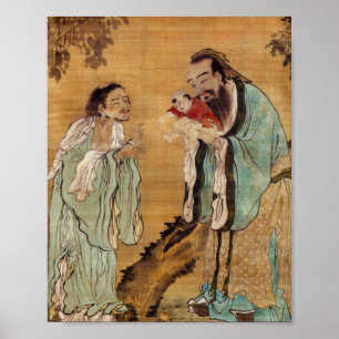 Póster Confucius presenting Buddha to Laozi