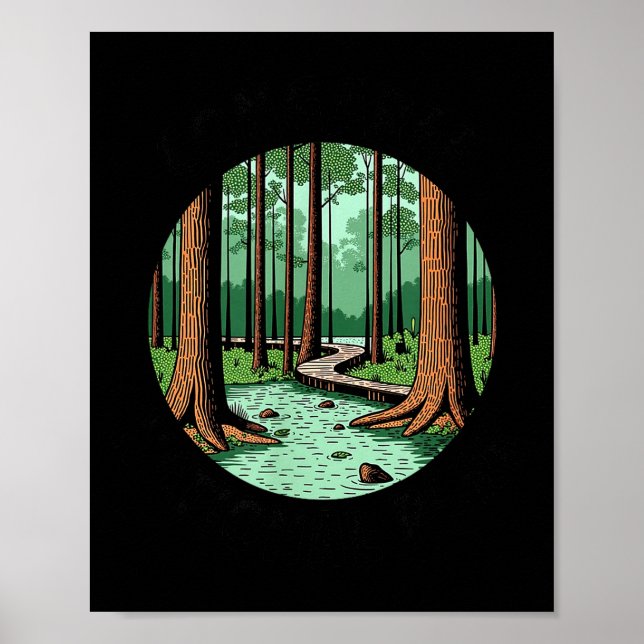 Póster Congaree National Park Souvenir South Carolina Men (Frente)