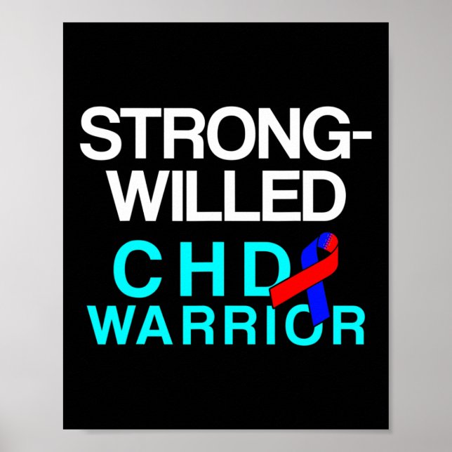 Póster Congenital Heart Disease Defect Survivor Chd Warri (Frente)