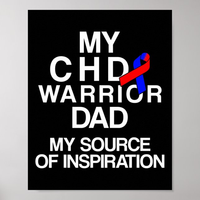 Póster Congenital Heart Disease Defect Survivor Chd Warri (Frente)