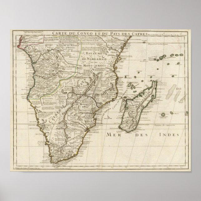 Póster Congo, África (Frente)