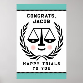 Póster Congratos de graduación de la Facultad de Derecho