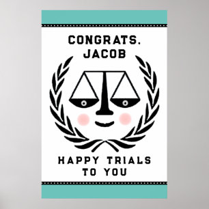 Póster Congratos de graduación de la Facultad de Derecho