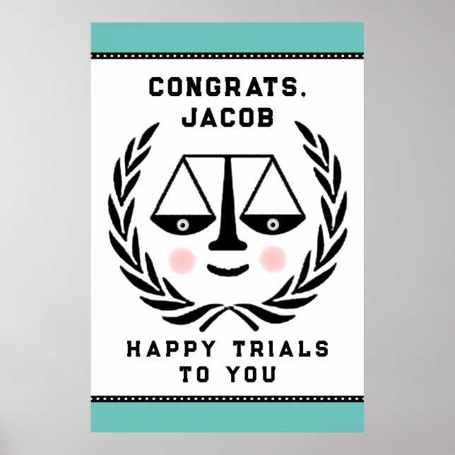 Póster Congratos de graduación de la Facultad de Derecho (Frente)