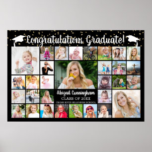 Póster Congrats Graduate Name 31 Collage de fotos Persona