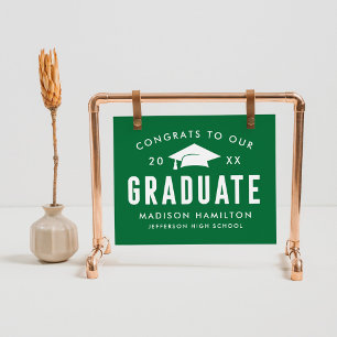 Póster Congrats to our Graduate Green Graduation