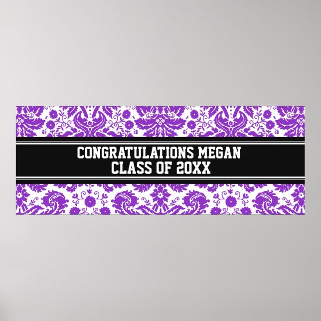 Póster Congratulations Graduation Custom Name Banner (Frente)