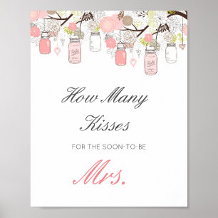 Póster Conjetura editable de cuántos besos para la futura