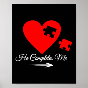 Póster Conjunto a juego marido esposa novio novia