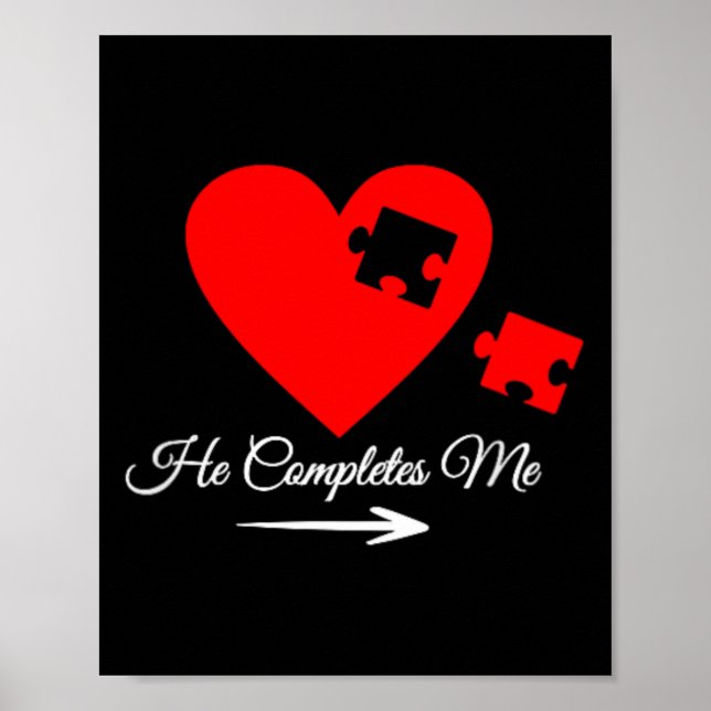 Póster Conjunto a juego marido esposa novio novia  (Frente)