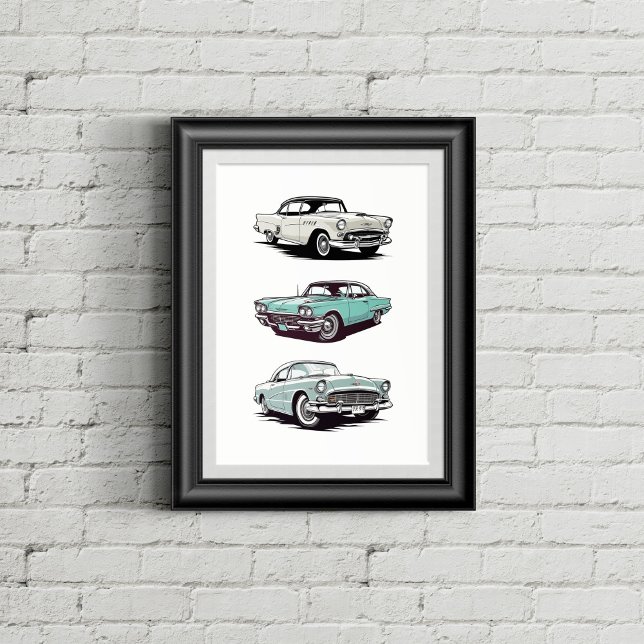 Póster Conjunto de 3 coches antiguos. (Subido por el creador)