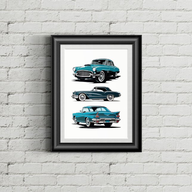 Póster Conjunto de 3 coches antiguos. (Subido por el creador)