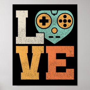 Póster Conjunto de amor Videojuego vintage Disfraz Gamin