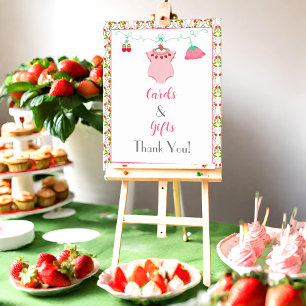 Póster Conjunto de Bebé de Fresa Tarjetas y Regalos para